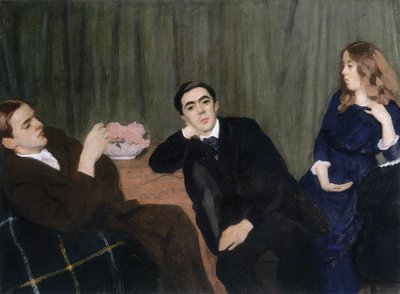 Triple Portrait of Sister and Brothers by Károly Ferenczy